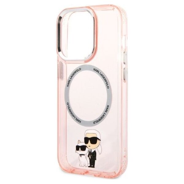 Karl Lagerfeld Etui Karl Lagerfeld KLHMP14XHNKCIP Apple iPhone 14 Pro Max hardcase różowy/pink IML NFT Karl&Choupette Magsafe