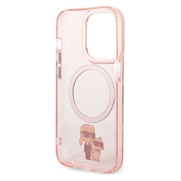 Karl Lagerfeld Etui Karl Lagerfeld KLHMP14XHNKCIP Apple iPhone 14 Pro Max hardcase różowy/pink IML NFT Karl&Choupette Magsafe