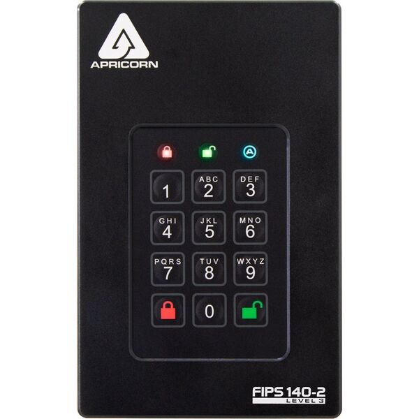 Dysk zewnętrzny HDD Apricorn Apricorn Aegis Fortress L3 2000 GB Czarny