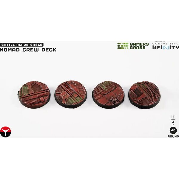 Gamers Grass Gamers Grass: Infinity - Nomad Crew Deck - Round 40mm (4x) 13674203 738956791078