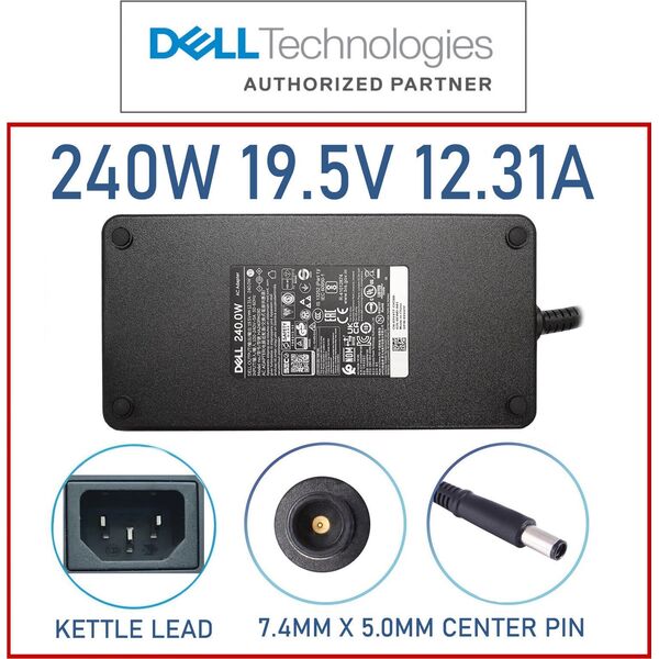 Φορτιστής Dell ADPT,AC,240W,LTON,7.4,EPT,E5 13688909 5715063203033