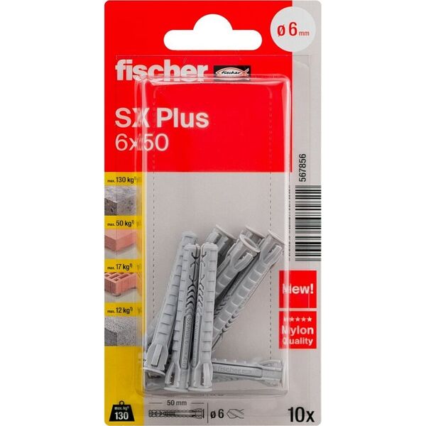 Καρφίτσες Fischer FISCHER SX Plus, 6x50 mm, 10 τεμ. 13764821 4048962481822
