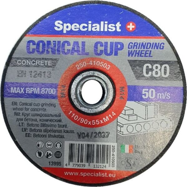 Specialist+ SPECIALIST+ μύλος σκυροδέματος. κύπελλο C80, 110/90x55xM14 mm 13765179 4779039132124
