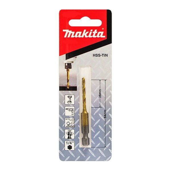 Δραπανο Makita MAKITA DRILL FOR METAL HSS-TIN 1/4" HEX 3,2x67mm 13919989 88381464246