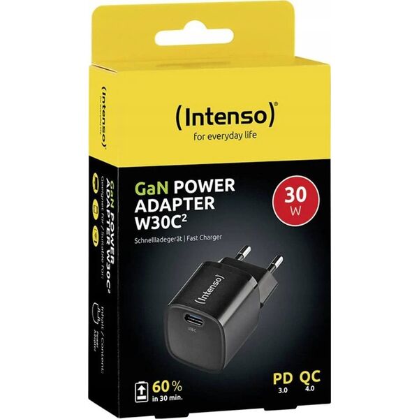 Intenso Power Adapter W30C² GaN black 1x USB-C 30W