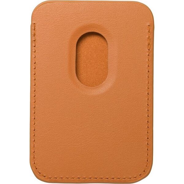 OEM Portfel magnetyczny na karty LEATHER MAG WALLET kompatybilny z MagSafe  pomarańczowy