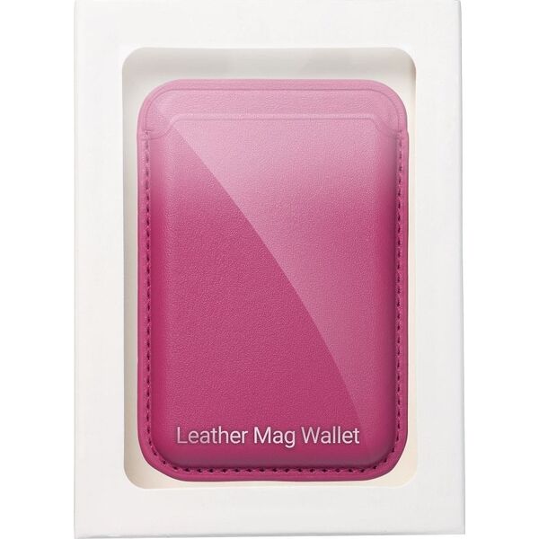 OEM Portfel magnetyczny na karty LEATHER MAG WALLET kompatybilny z MagSafe  różowy