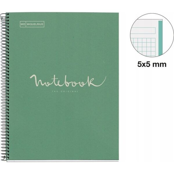 MIQUELRIUS Kołonotatnik MIQUELRIUS NB-1 Emotions, A4, w kratkę, 80 kart., 80g, ekomięta