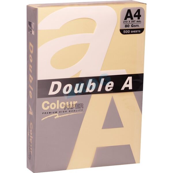 Double A Colour paper Double A, 80g, A4, 500 sheets, Butter