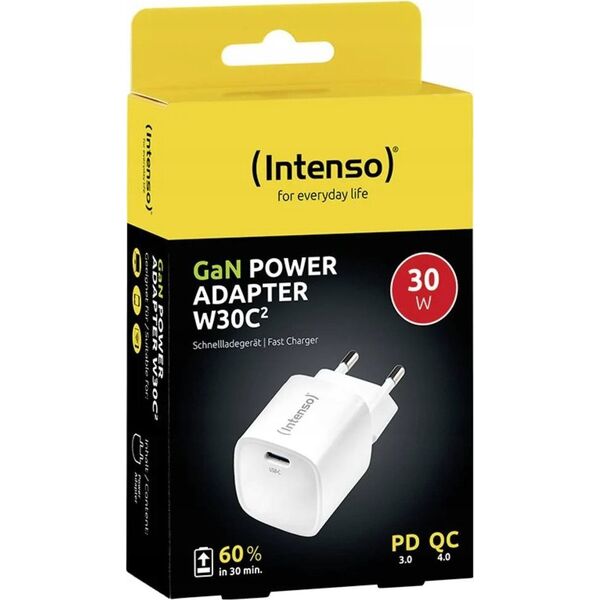 Intenso Power Adapter W30C² GaN white 1x USB-C 30W