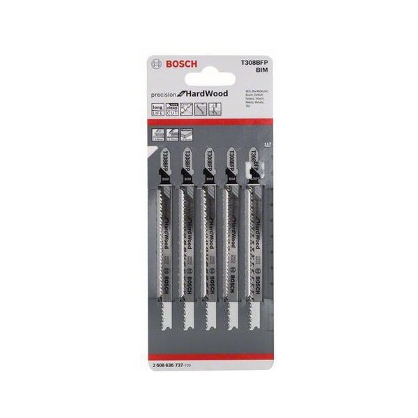 Bosch Brzeszczot do wyrzynarek T 308 BFP 117mm 5szt. (2608636737)