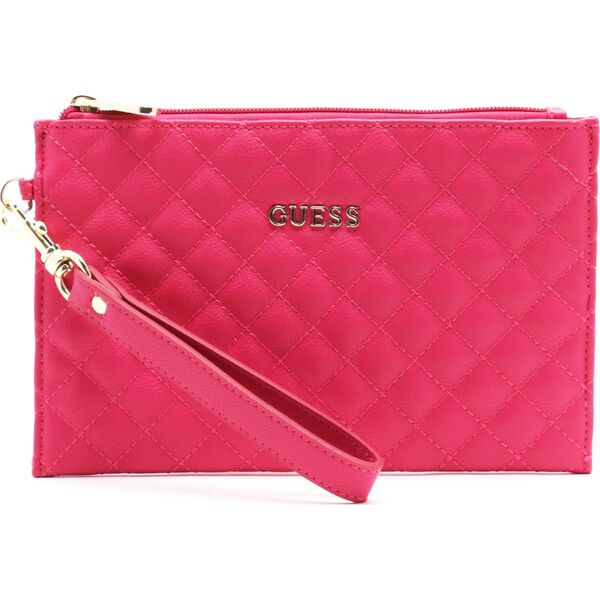 Guess Guess, Holdall, Eco Leather, Handbag, Quilted Effect And Cuff, Fucshia, 23 x 15 x 1.5 cm For Women