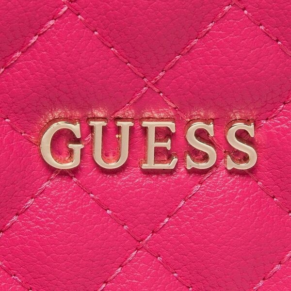 Guess Guess, Holdall, Eco Leather, Handbag, Quilted Effect And Cuff, Fucshia, 23 x 15 x 1.5 cm For Women