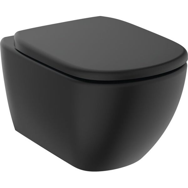 Ideal Standard TOILET HUNG TESI T5361V3 WITH COVER BLAC λεκάνη τουαλέτας 13768618 8014140511489