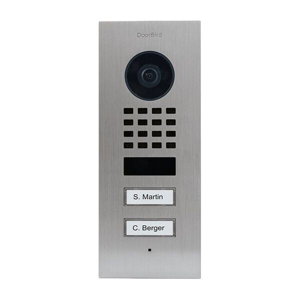 DoorBird D1102V IP Vid. Türst. V2A Edels. 2Ruftasten Unterputz
