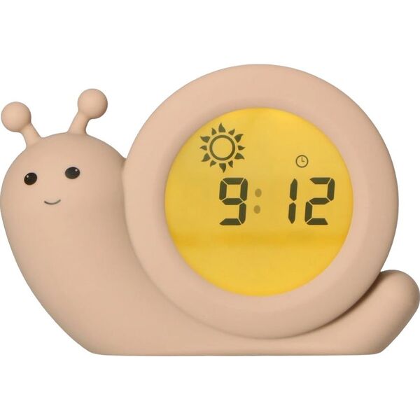 Alecto Baby Simon Snail sleep rhythm learning alarm clock, Taupe