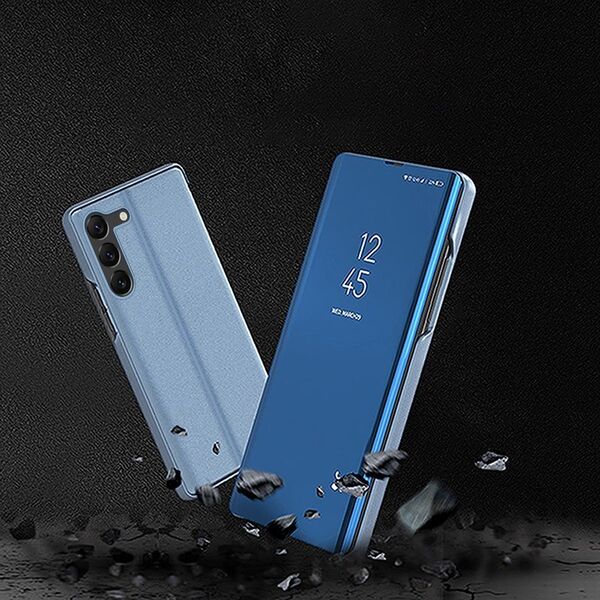 Hurtel Clear View Case etui do Samsung Galaxy S23 pokrowiec z klapką niebieskie