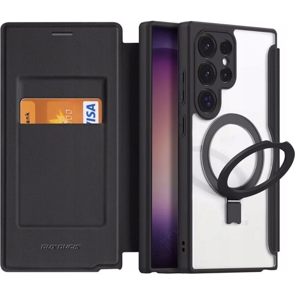 Dux Ducis Etui Dux Ducis Skin X Pro z klapką i magnetycznym ringiem na Samsung S24 Ultra - czarne