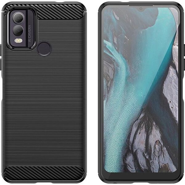 Hurtel Etui silikonowe Carbon Case do Nokia C22 - czarne