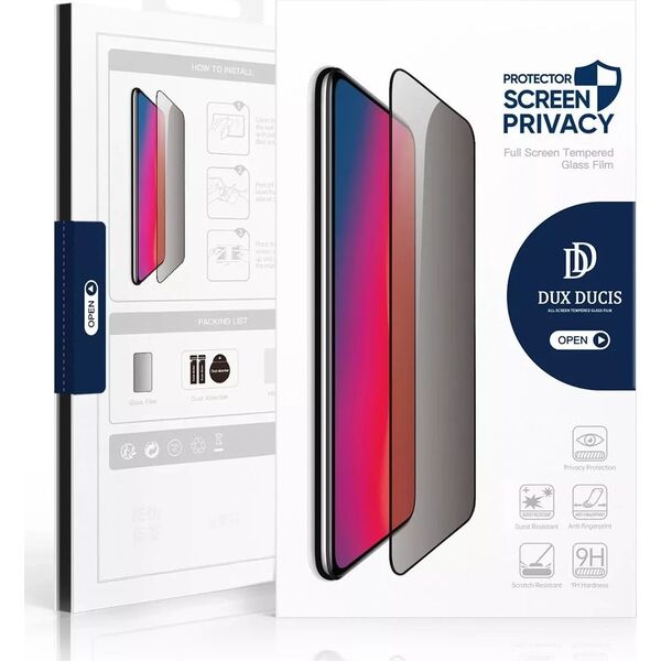 Dux Ducis Szkło prywatyzujące Dux Ducis Glass Privacy na Samsung S24 - z czarną ramką