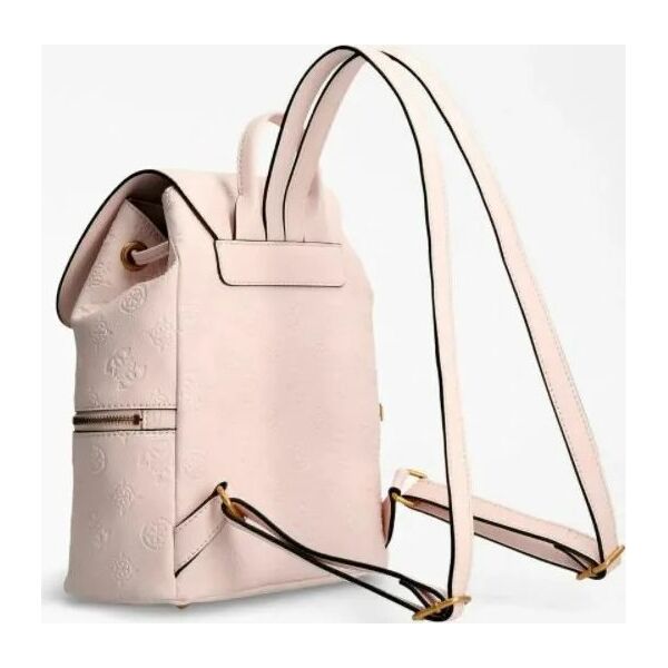 Guess, Helaina, Polyurethane, Textile Backpack, Light Pink, Lined Compartment, 03320, For Women, 24 x 30 x 13 cm For Women