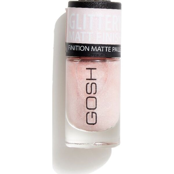 Gosh, Glittery, Matt Finish, Nail Polish, 06, Soft Pink, 8 ml For Women