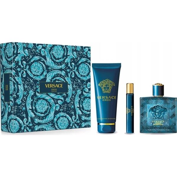SET VERSACE Eros PARFUM spray 100ml + SHOWER GEL 150ml + PARFUM spray 10ml