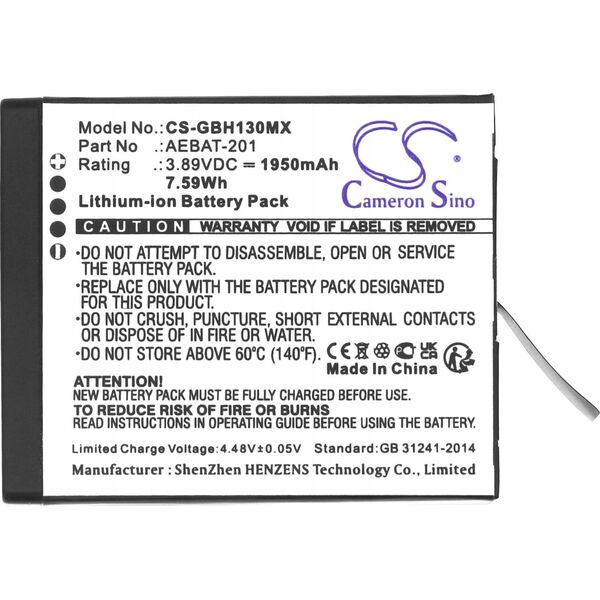 Akumulator Bateria typ CAAGPO1912 AEBAT-201 CPSS1B do GoPro Hero 13 Black / CS-GBH130MX