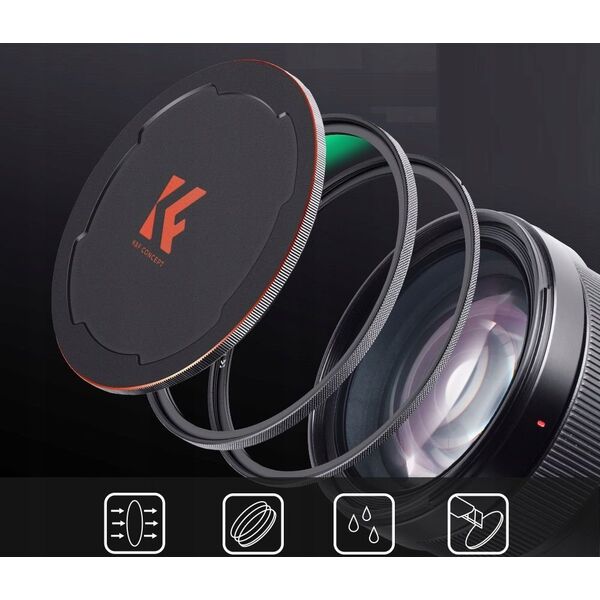Zestaw 3w1 Filtr Black Diffusion 1/4 Pierścień Magnetyczny Dekielek 67 - 67mm / SKU.1821