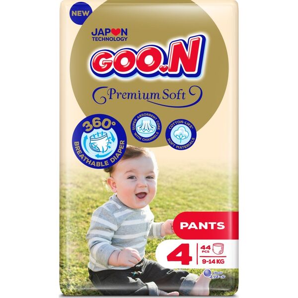 GOO.N Premium Soft Pants _Size 4, 44 pcs., 9-14 kg