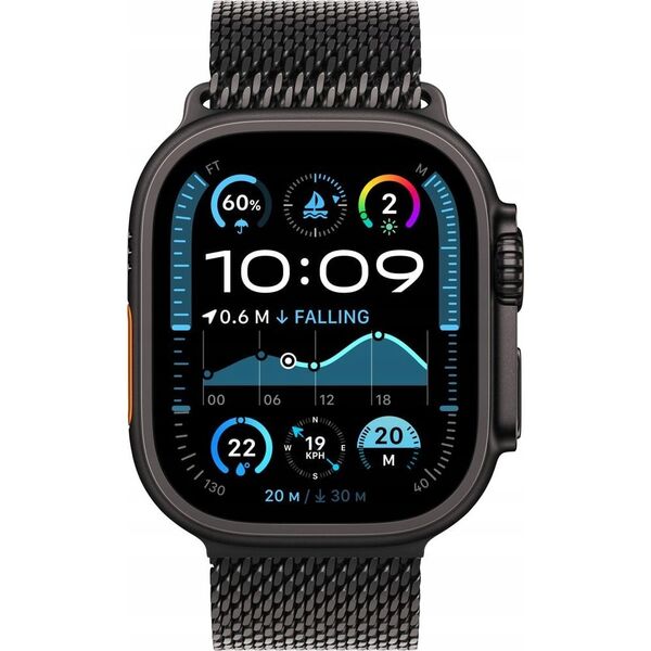 Apple Watch Ultra 2 OLED 49 mm Cyfrowy 410 x 502 px Ekran dotykowy 4G Czarny Wi-Fi GPS