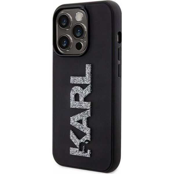 Karl Lagerfeld Karl Lagerfeld KLHCP15X3DMBKCK iPhone 15 Pro Max 6.7" czarny/black hardcase 3D Rubber Glitter Logo