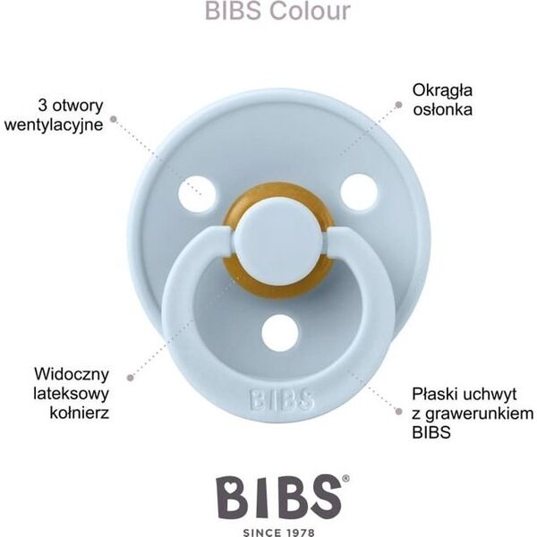 Σαλιάρες BIBS COLOR FOSSIL GREY M Hevea Rubber καταπραϋντική πιπίλα 11460974 5713795237005