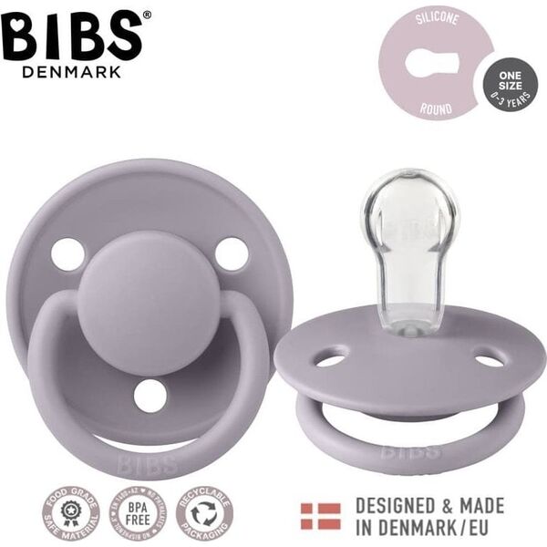 Σαλιάρες BIBS DE LUX FOSSIL GREY Πιπίλα σιλικόνης ONE SIZE 11460987 5713795236893