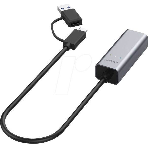 Allnet ALLNET USB 3.0 Type-C&A Ethernet Adapter 2.5 Multi-Gigabit LAN ALL-NC-2.5G-USBC/A *ALLTRAVEL* 13691812 4038816128812