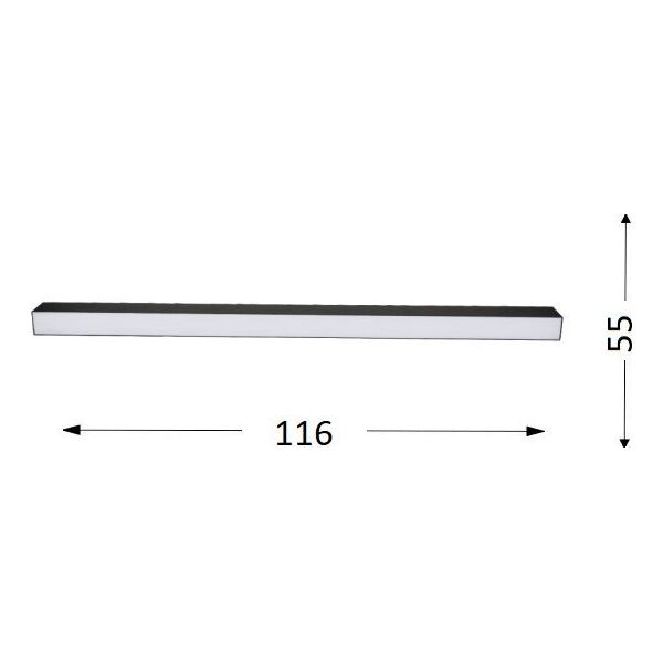 Φωτιστικό οροφής LED SURFACE MOUNT Sourcing 40W, 120CM, BLACK LIMAN 13483483 4772007006311