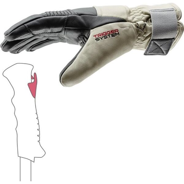 Leki LEKI GLOVES Rubic 3D graphite 10.0 13555132 4028173347858