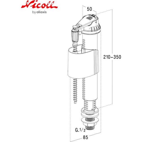 ΜΗΧΑΝΙΣΜΟΣ ΕΚΠΛΗΣΗΣ ΒΑΛΒΙΔΑΣ NICOL SIL50 1/2 ΚΑΤΩ 13554706 3389700084334