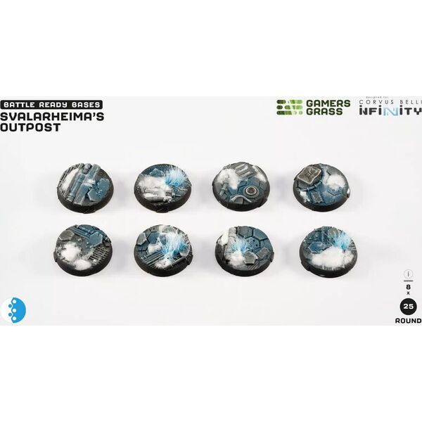 Gamers Grass Gamers Grass: Infinity - Svalarheimas Outpost - Round 25mm (x8) 13674204 738956791122