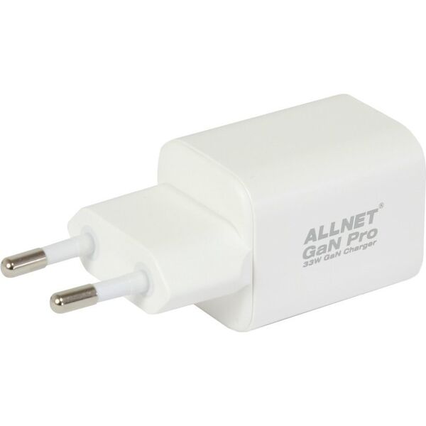 Allnet Z ALLNET Ersatznetzteil QC USB-C PD GaN Τροφοδοτικό Netzteil33Watt 1x USB Type-A QC 1x USB Type-C**EU PLUG** 13691886 4038816125552