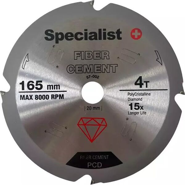Specialist+ SPECIALIST+ κ.λπ. ίνα δίσκου. για τσιμέντο, 4Τ 165 x 20 χλστ 13765134 4773005570026