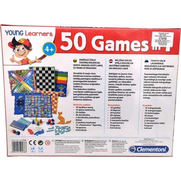 Clementoni 50 GAMES IN 1 (LT/LV/EE) 50538 13929338 8005125505388