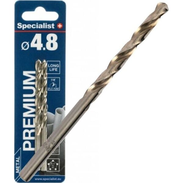 SPECIALIST+ metal drill PREMIUM, 4.8mm, 2 pcs.