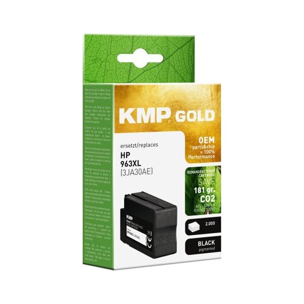 KMP ink cartridge black compatible mit HP 3JA30AE 963 XL
