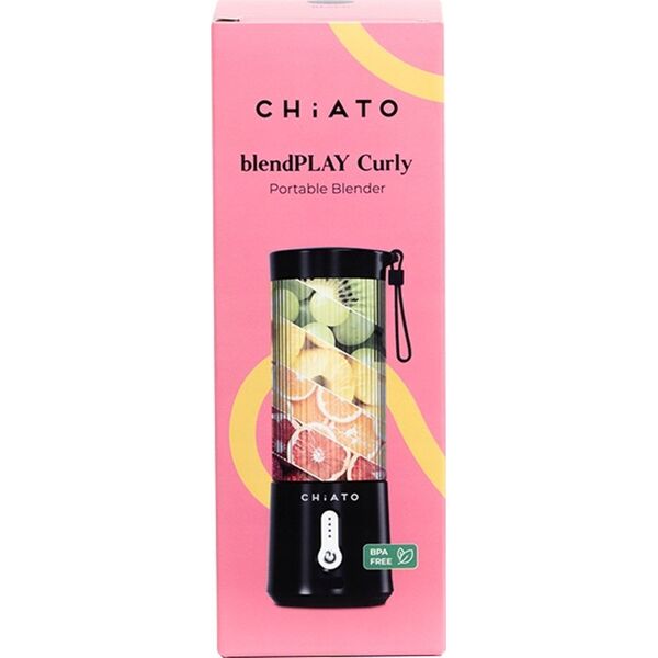 CHiATO BlendPLAY Curly Portable Blender - Black