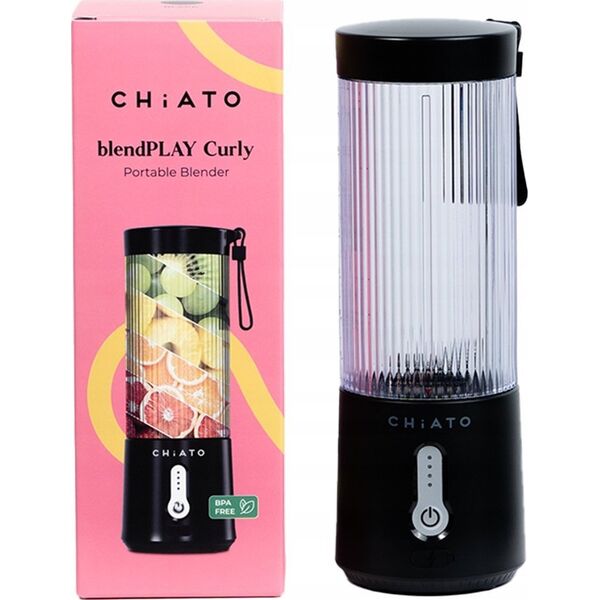CHiATO BlendPLAY Curly Portable Blender - Black