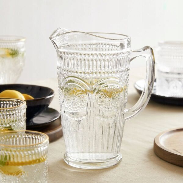 Pitcher with a handle Homla BARREL Transparent, 1.3 l