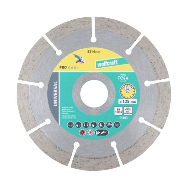 Δίσκος κοπής Wolfcraft Diamond 125 universal PRO, wolfcraft 13616904 4006885831407