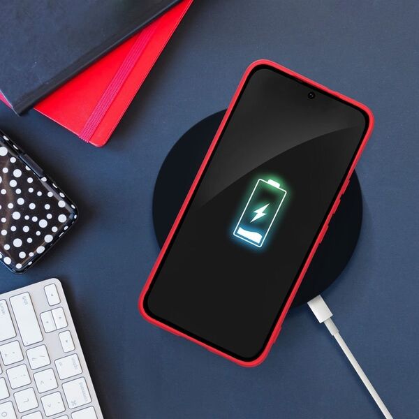 Futerał SILICONE do SAMSUNG A36 5G brzoskwiniowy