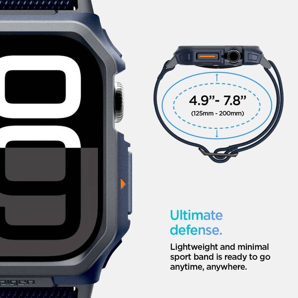 Case APPLE WATCH 10 (46MM) Spigen Lite Fit ”Pro” navy blue 8809971237550